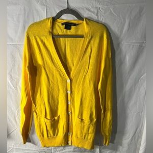 Sunny yellow linen cardigan by Ralph Lauren Sport